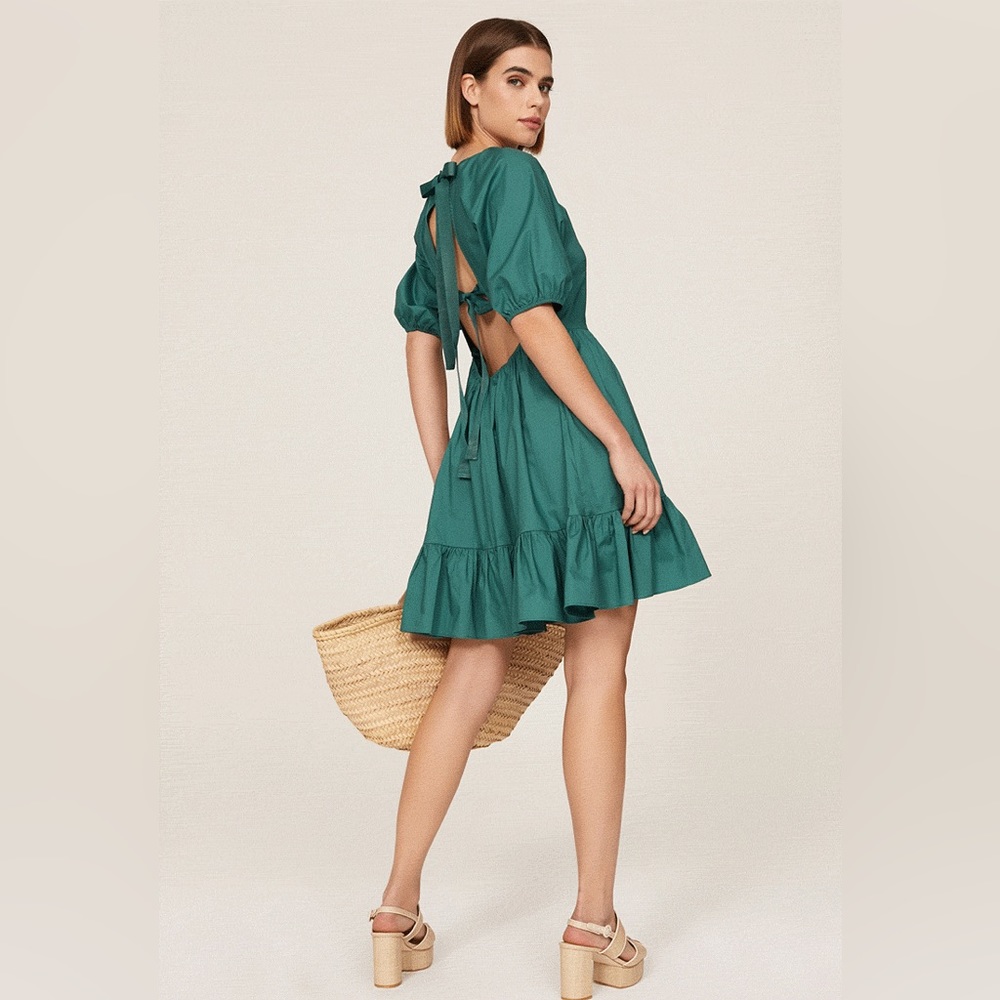 Peter Som Collective Green Puff Sleeve Dress size 4